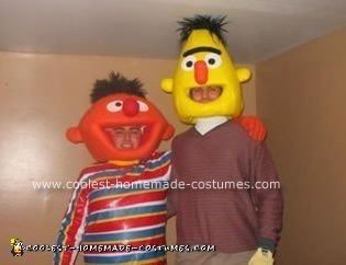 Homemade Bert and Ernie Halloween Costumes