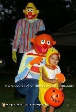 Homemade Bert, Ernie and Rubber Ducky Costume