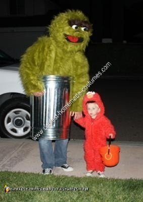 Homemade Homemade Big Bird and Oscar the Grouch Couple Halloween Costume Ideas