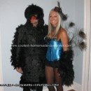 Homemade Black Bird and Peacock Couple Costume