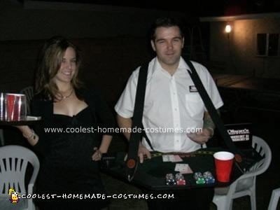 Homemade Black Jack Dealer and Cocktail Waitress Costumes