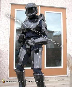 Homemade Black Spartan from Halo 3 Costume