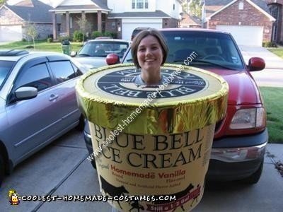 Homemade Blue Bell Ice Cream Costume