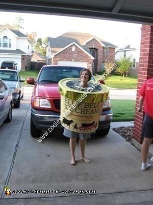 Homemade Blue Bell Ice Cream Costume