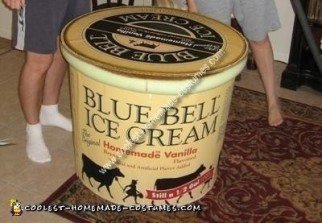Homemade Blue Bell Ice Cream Costume