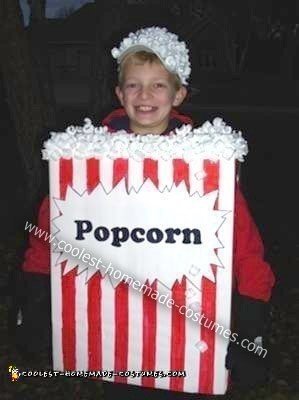 Homemade Box of Movie Popcorn Costume