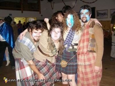 Homemade Bravehearts Army Group Costume