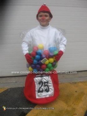 Coolest Homemade Bubble Gum Machine Halloween Costume
