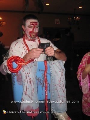 Homemade Butcher Optical Illusion Halloween Costume Idea