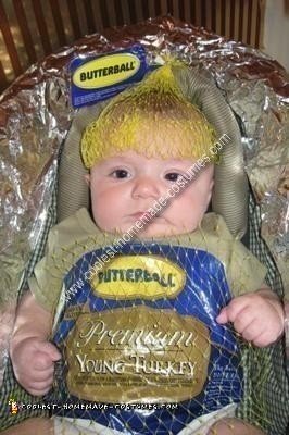 Homemade Butterball Turkey Baby Costume