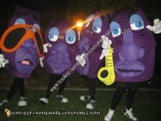 Homemade California Raisins Group Halloween Costumes