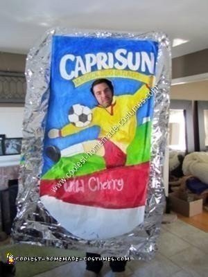 Homemade Capri Sun Halloween Costume Idea