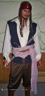 Homemade Captain Jack Sparrow Halloween Costume Idea