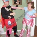 Homemade Captain Static and Super Softener Couple Costume