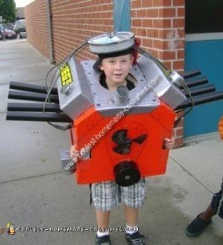 Homemade Car Engine Costume