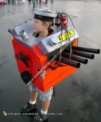 Homemade Car Engine Costume