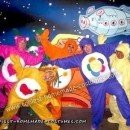 Homemade Care Bears in Space Group Costume
