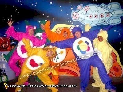 Homemade Care Bears in Space Group Costume