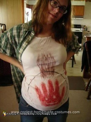 Homemade Cast Away Maternity Costume