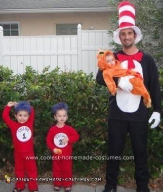 Homemade Cat in the Hat Family Costume Idea