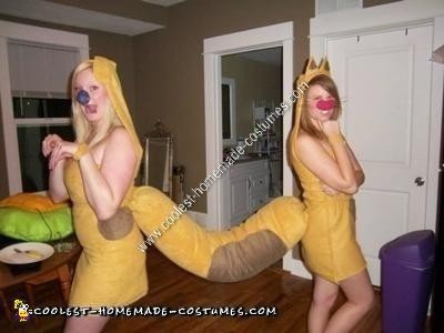 Homemade Catdog Couples Halloween Costume