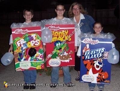 Homemade Cereal Box Halloween Costumes