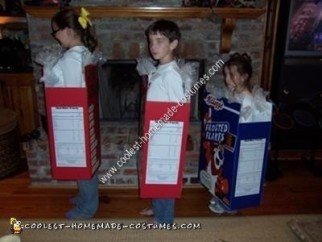 Homemade Cereal Box Halloween Costumes