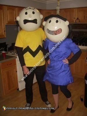 Homemade Charlie Brown and Lucy Couple Costume