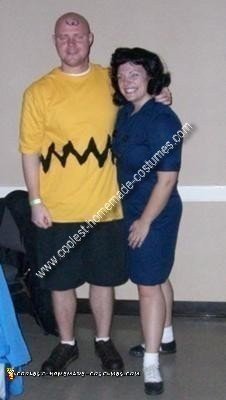 Homemade Charlie Brown and Lucy Couple Costume