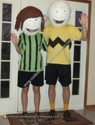 Homemade Charlie Brown and Peppermint Patty Couple Costumes