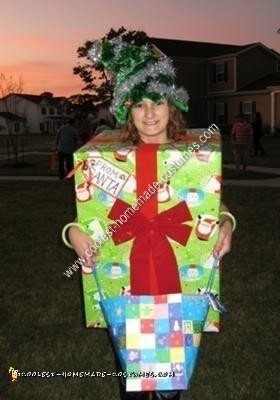 Homemade Christmas Present Under the Tree Costume