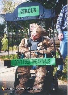 Homemade Circus Animal in a Cage Wheelchair Costume