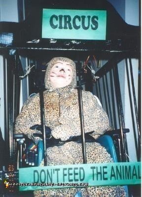 Homemade Circus Animal in a Cage Wheelchair Costume