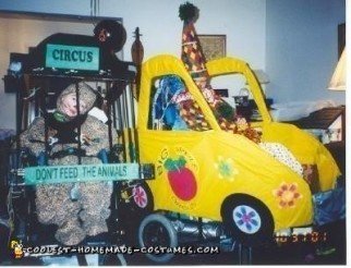 Homemade Circus Clown in a Clown Car Wheelchair Costume