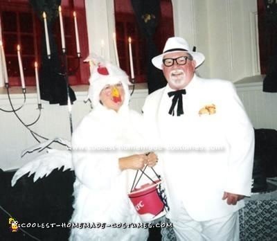 Homemade Colonel Sanders and the Chicken Couple Costume