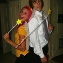 Homemade Cosmo and Wanda Couple Costume from Fairly Odd Parents