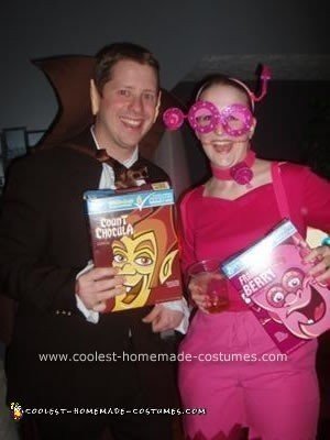 Homemade Count Chocula and Frankenberry Couple Costumes