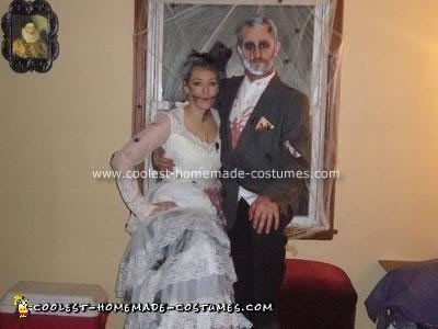 Homemade Corpse Bride and Groom Costume