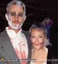 Homemade Corpse Bride and Groom Costume