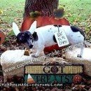 Homemade Cow Costume for a Pet Dog