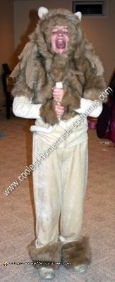 Homemade Cowardly Lion from Wizard of Oz Costume