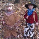 Homemade Cowboys and Natives Halloween Costume