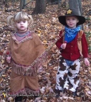 Homemade Cowboys and Natives Halloween Costume
