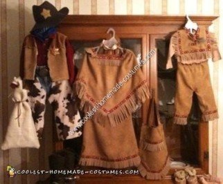 Homemade Cowboys and Natives Halloween Costume