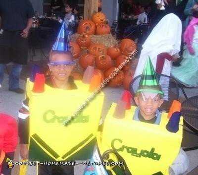 Homemade Crayola Box Halloween Costumes