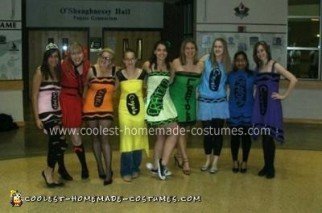 Homemade Crayon and Marker (A Box of Personality) Group Costumes