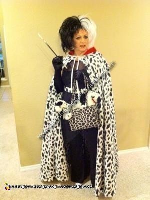 Homemade Cruella Deville Costume from 101 Dalmatians