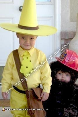 Homemade Curious George and The Man in the Yellow Hat Costumes