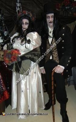 Homemade Dead Groom and Bride Couple Halloween Costume