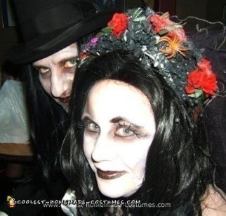 Homemade Dead Groom and Bride Couple Halloween Costume
